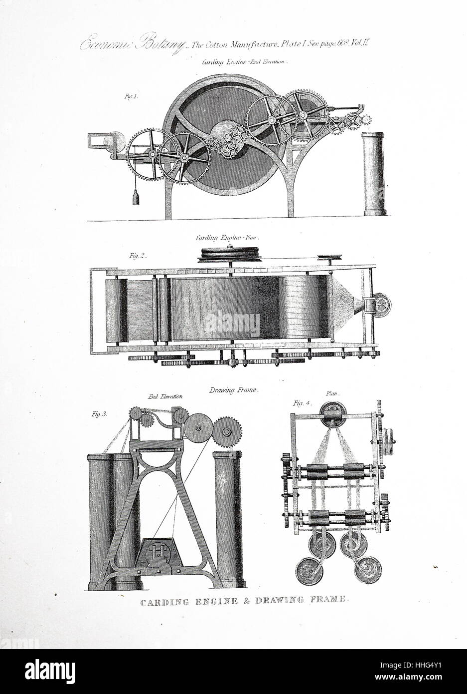 Carde coton, de James Wylde. Londres, en date du 1865 Banque D'Images