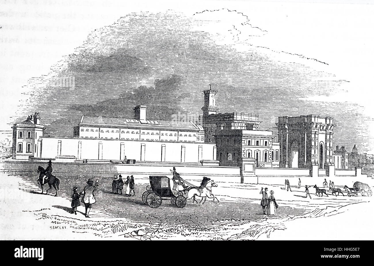 Prison modèle sur le système séparé - Pentonville. Daté de septembre 1843 Banque D'Images