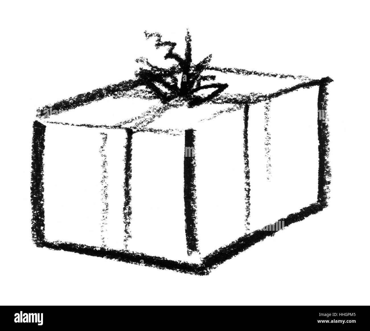 Cadeau, dessin, photo, photo, image, copie, déduction, dessin à la craie, don Banque D'Images
