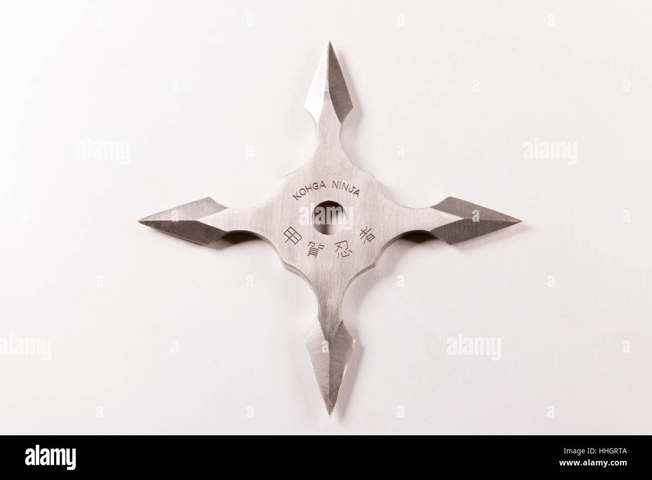 - Shuriken étoile jeter en japonais Banque D'Images