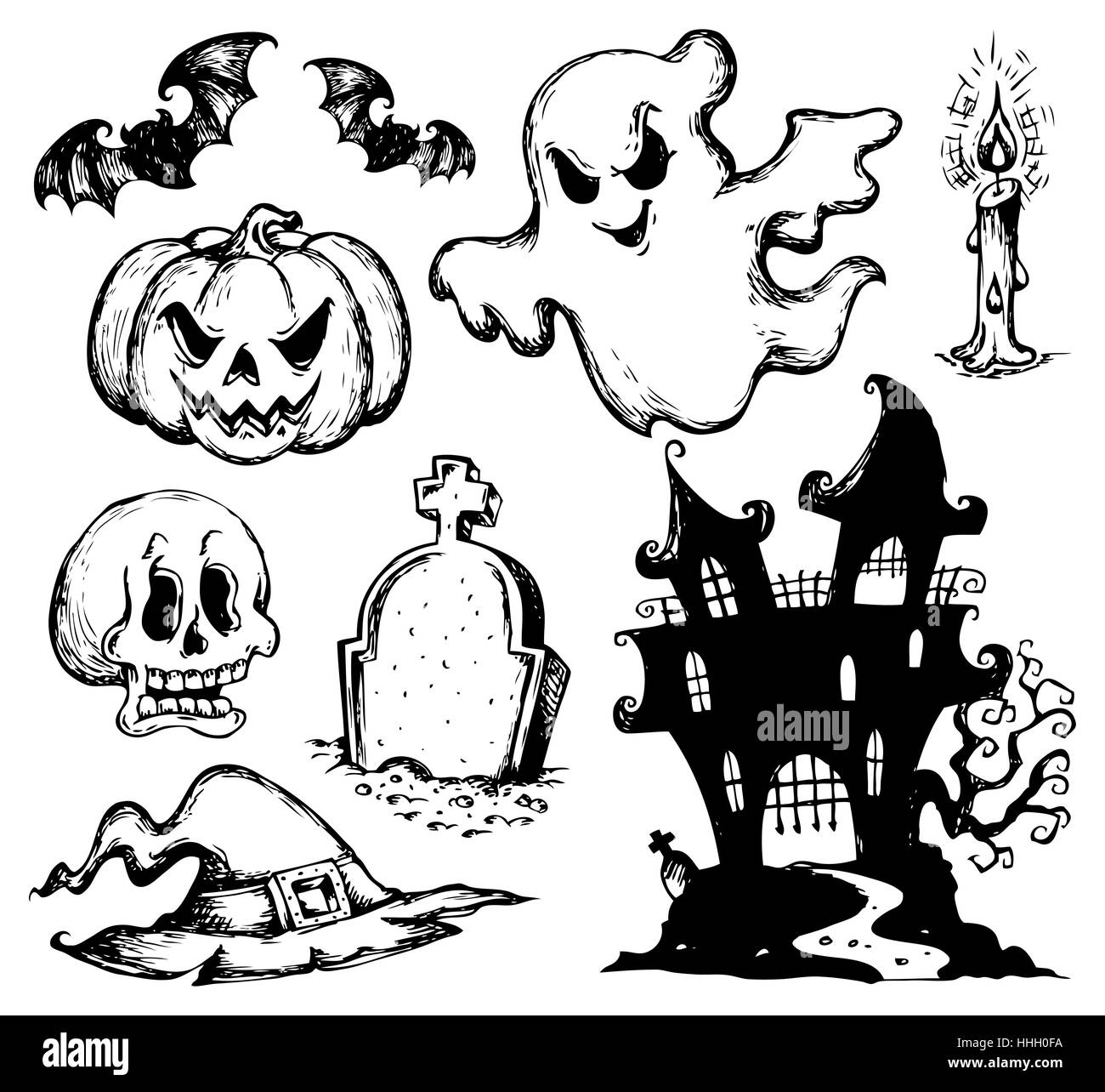 Ghost, halloween, octobre, la saison, l'esprit, bat, saisonniers, automne, automne, maison, Banque D'Images