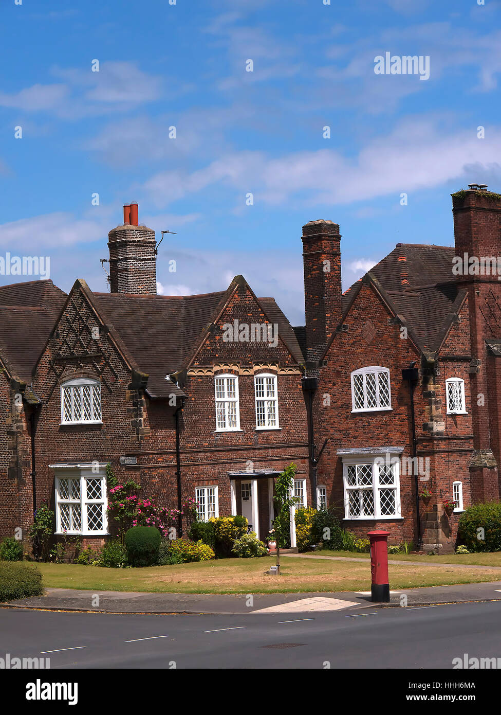 Le village modèle de Port Sunlight, créé par William Hesketh Lever du Soleil pour ses travailleurs de l'usine de savon en 1888. Banque D'Images