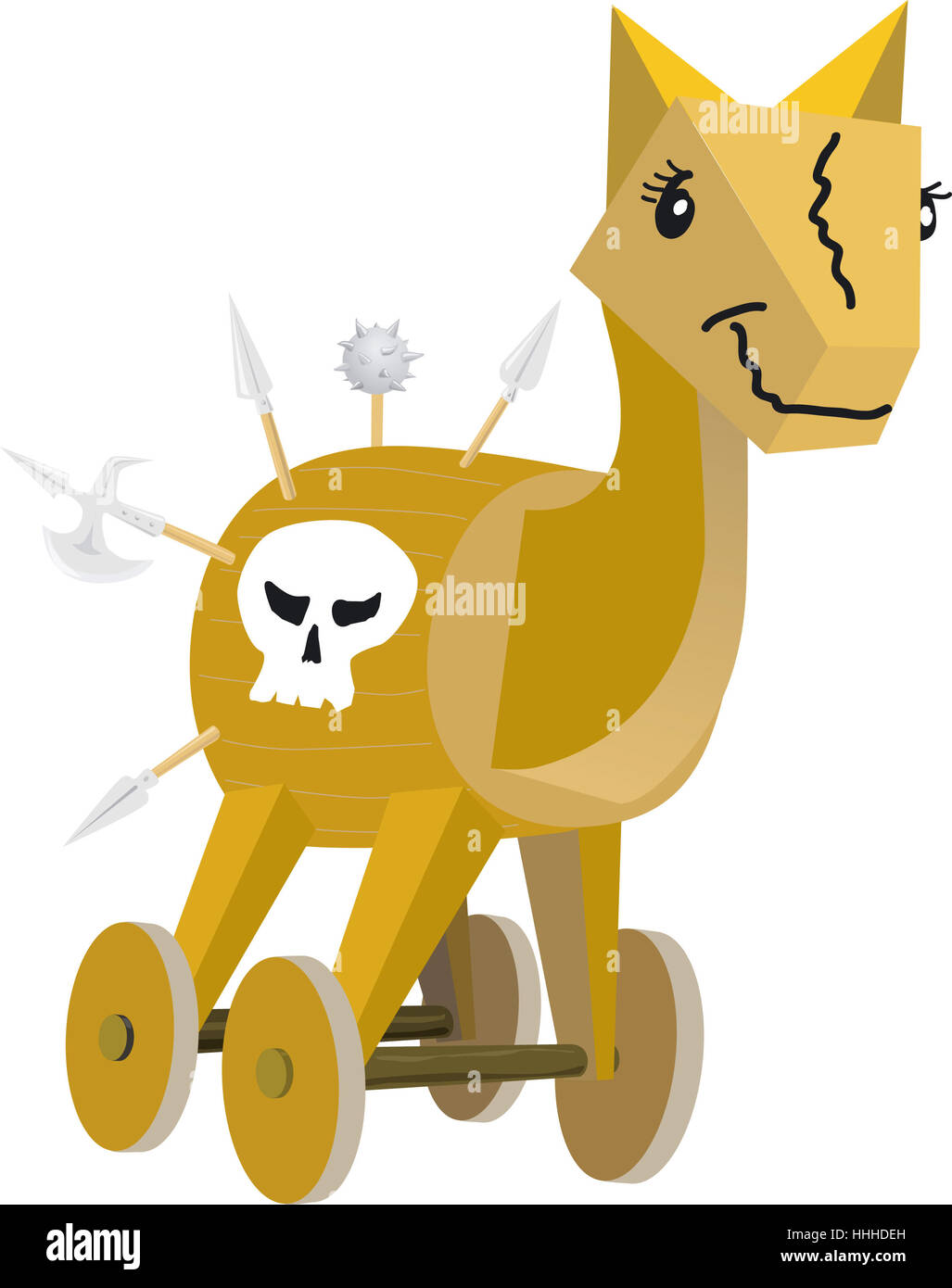 Trojanisches Pferd - cheval de Troie - Cartoon Cartoon Banque D'Images