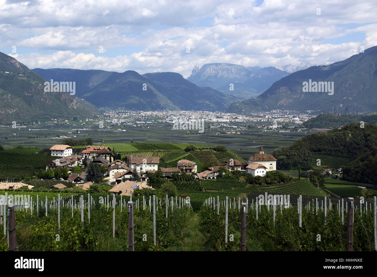 Le tyrol du Sud, de la viticulture, cité, ville, tourisme, dolomites, Alpes, Tyrol du sud, Banque D'Images