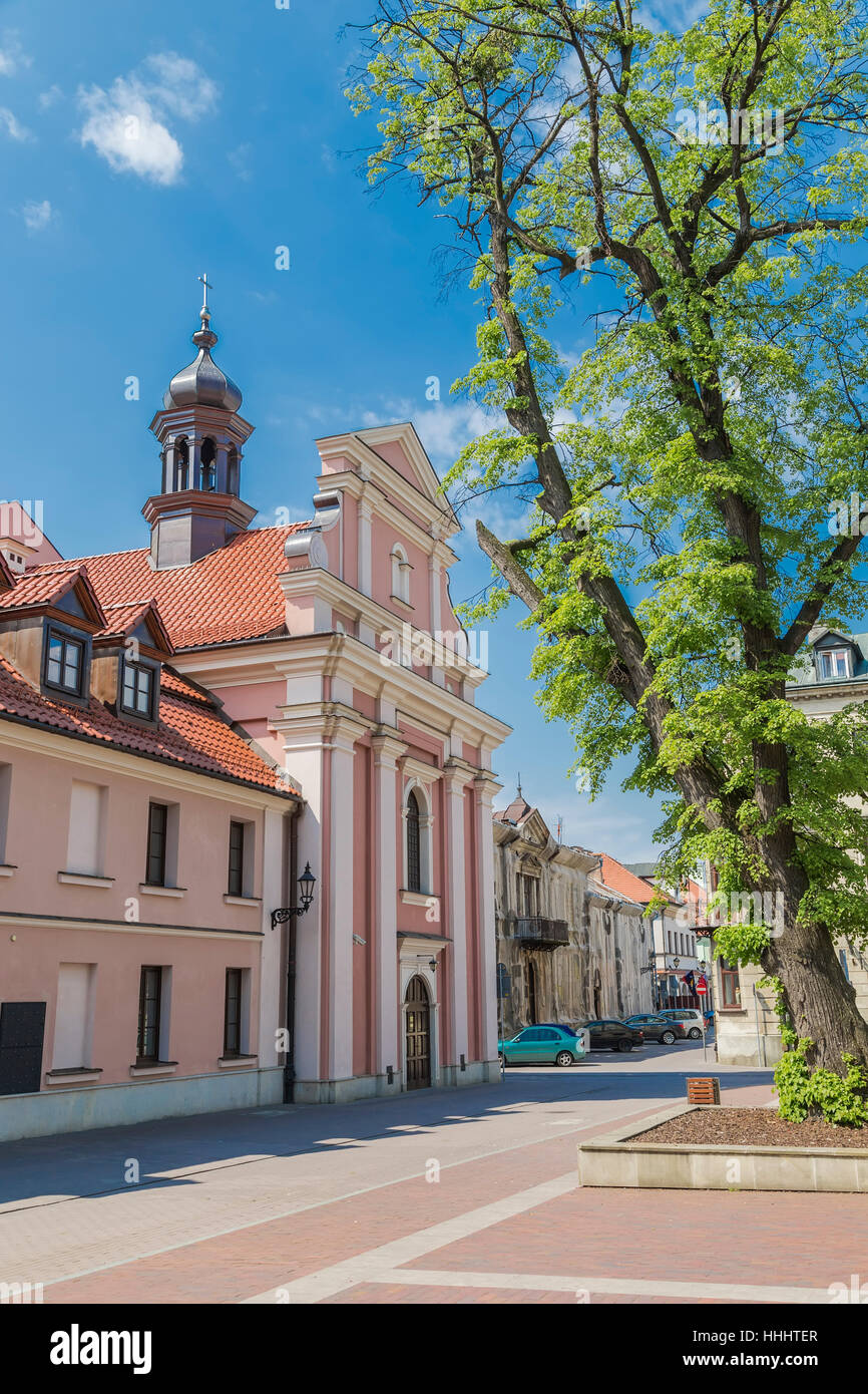 Eglise et monastère de soeurs clarisses. Zamosc. Pologne Banque D'Images