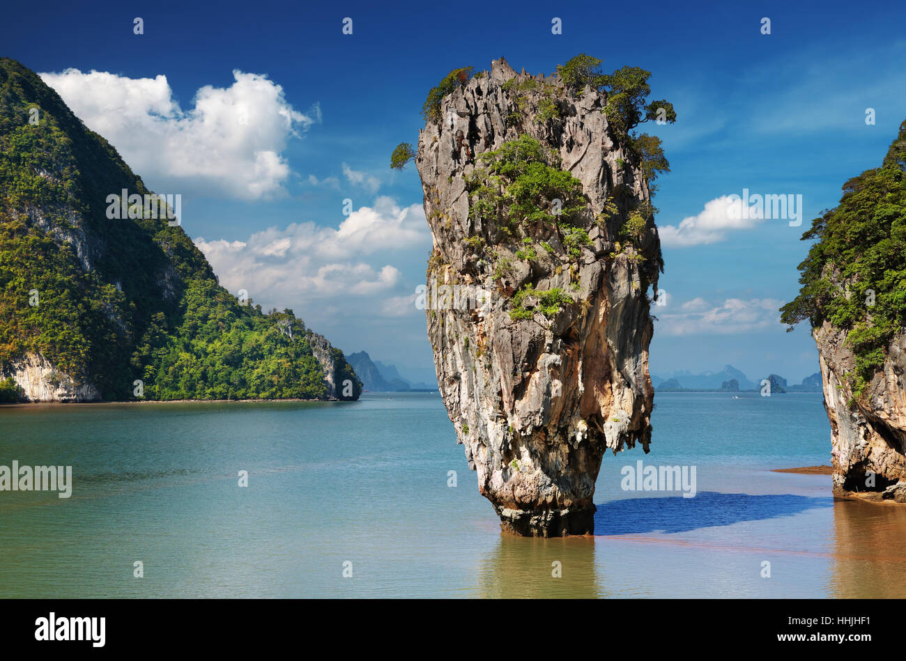 La baie de Phang Nga, James Bond Island, Thaïlande Banque D'Images