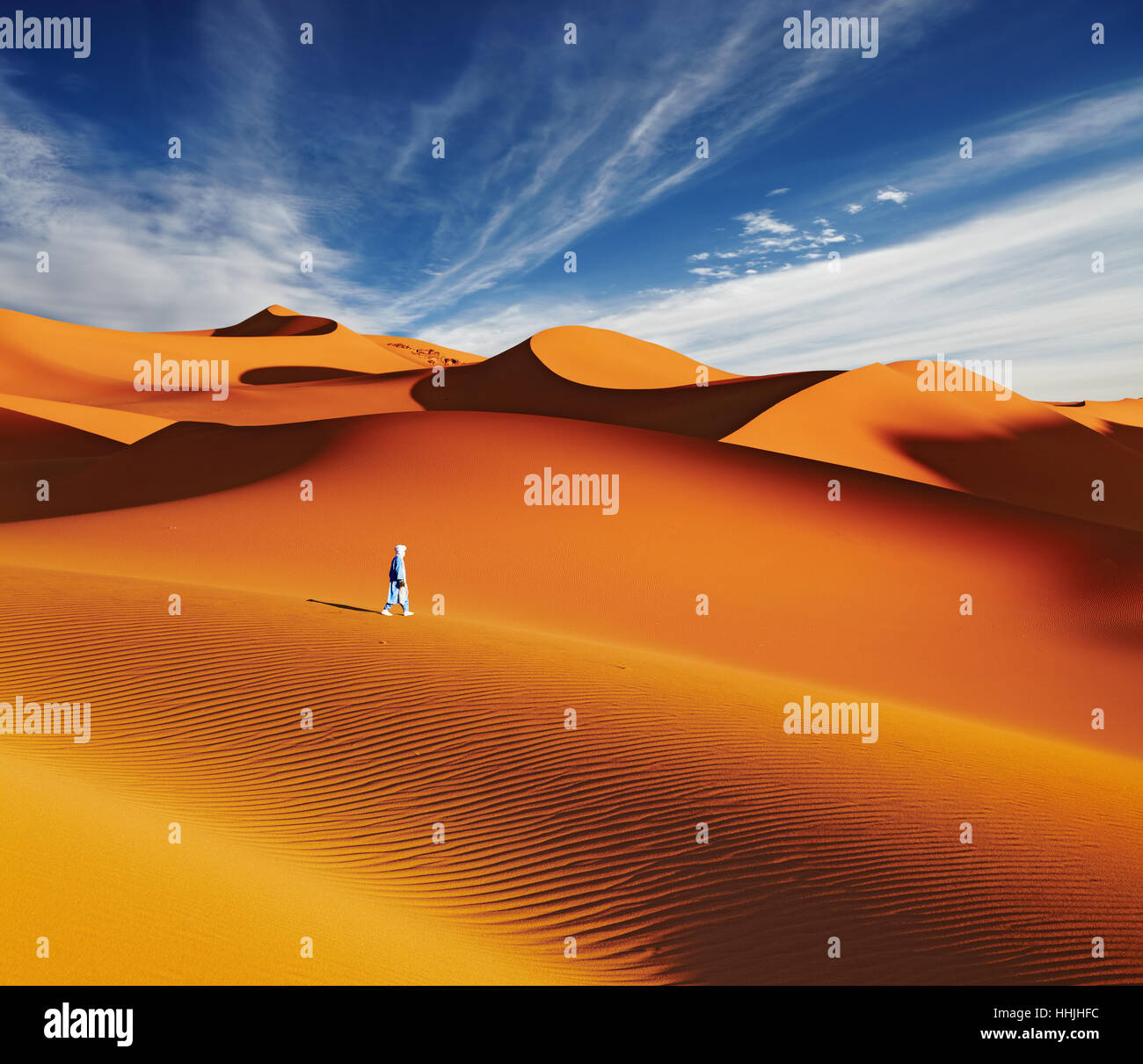 Dunes de sable du désert du Sahara, l'Algérie Banque D'Images