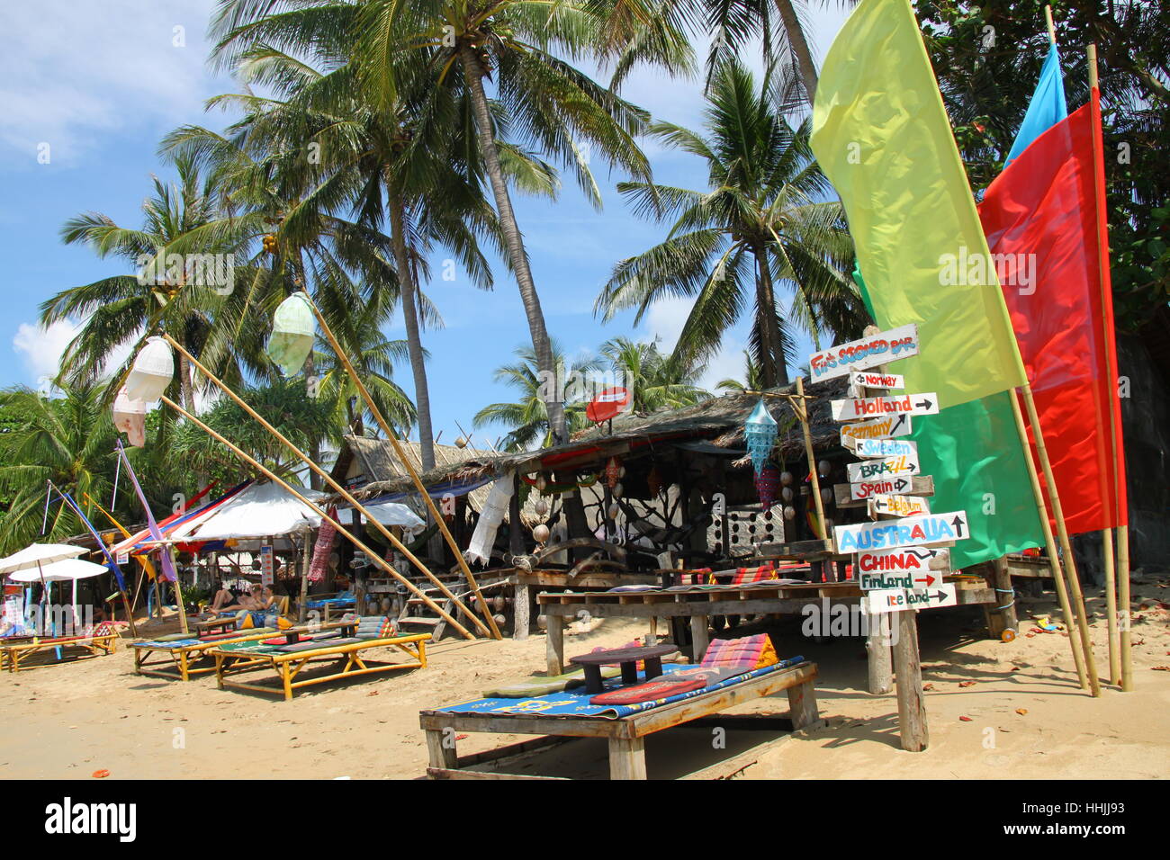 Klong Khong Beach sur Koh Lanta, Thaïlande Banque D'Images