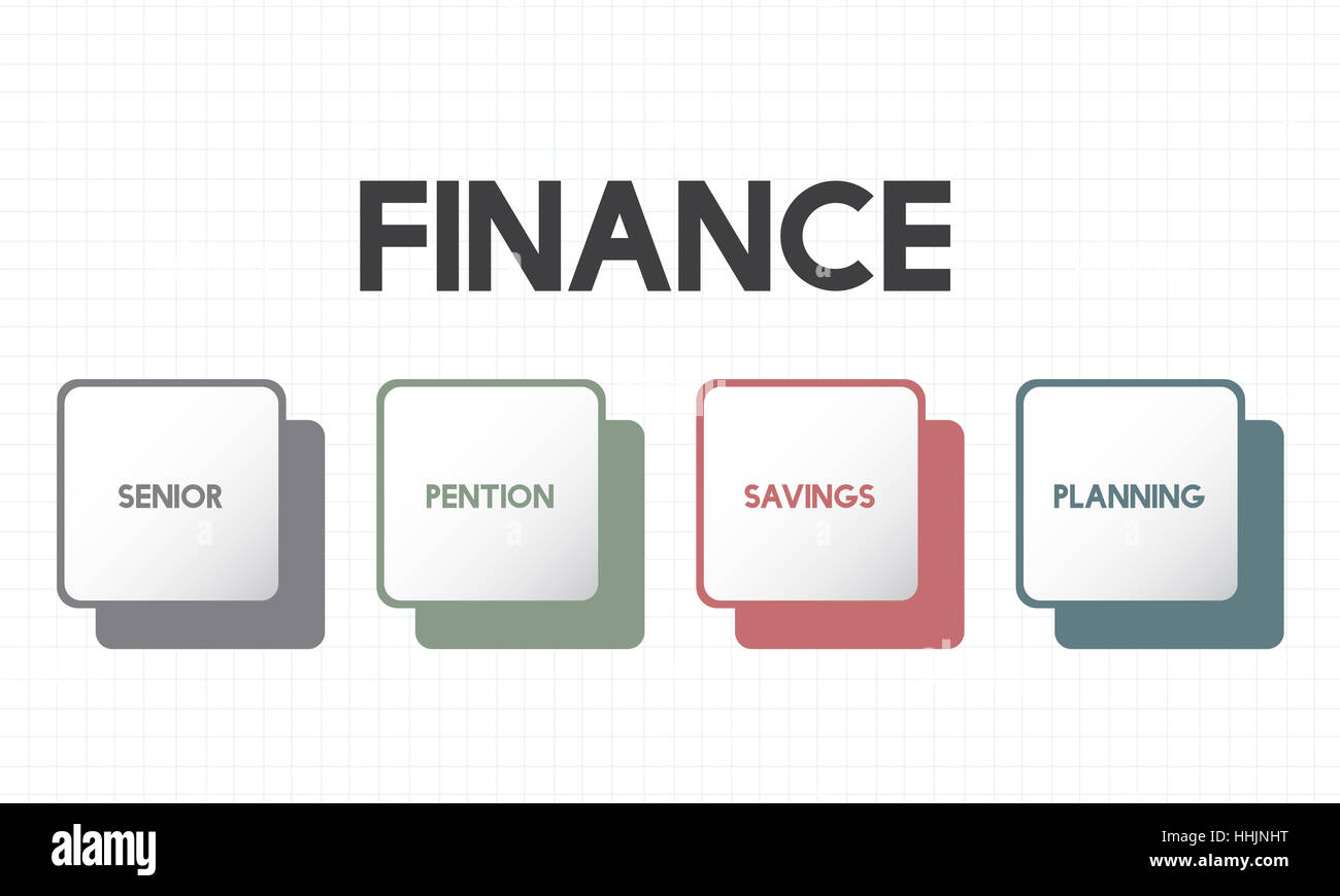 Le budget du Plan de retraite placement Concept Banque D'Images