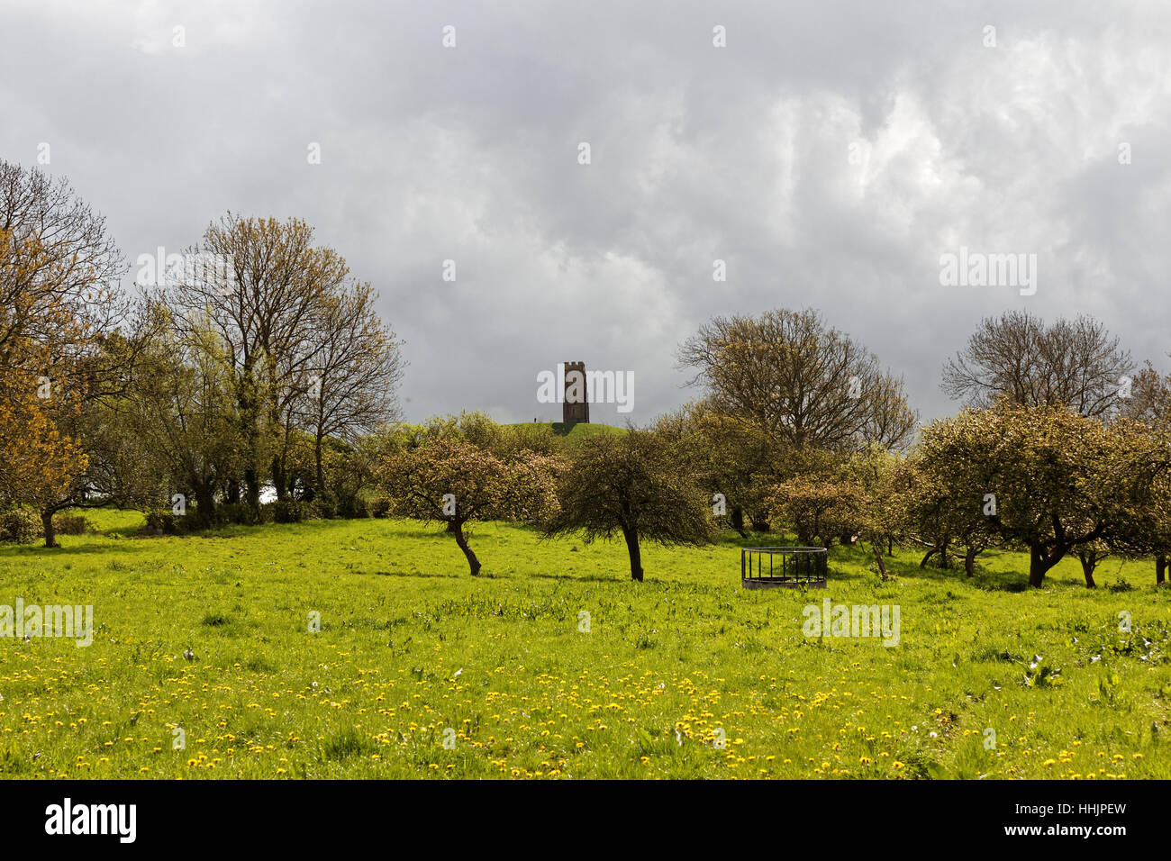 Le Néolithique Tor de Glastonbury, Avalon, Somerset, England, UK Banque D'Images