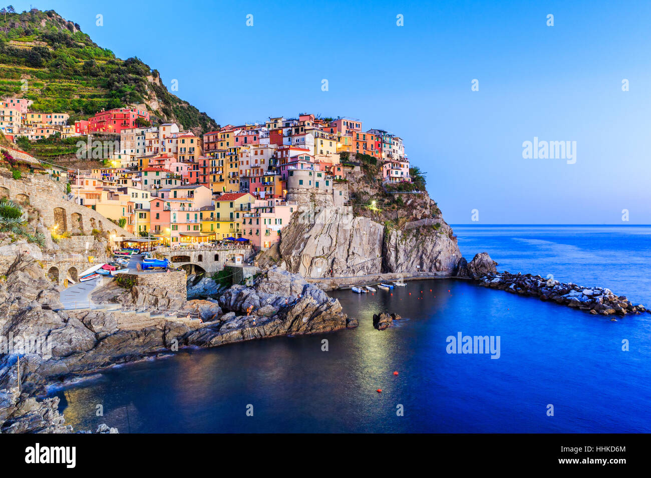 Cinque Terre. Manarola village. Banque D'Images