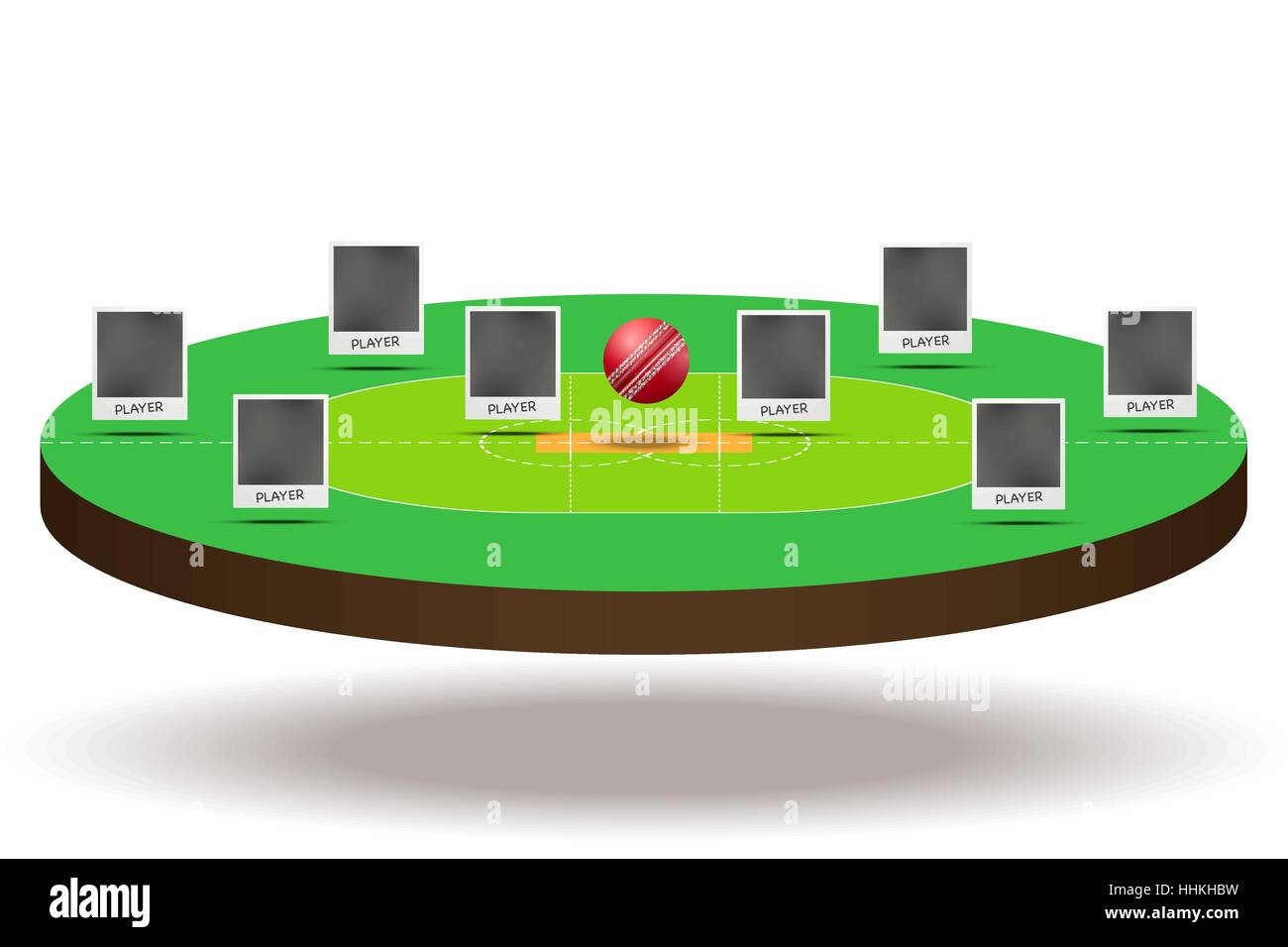 Structure des joueurs de cricket Illustration de Vecteur