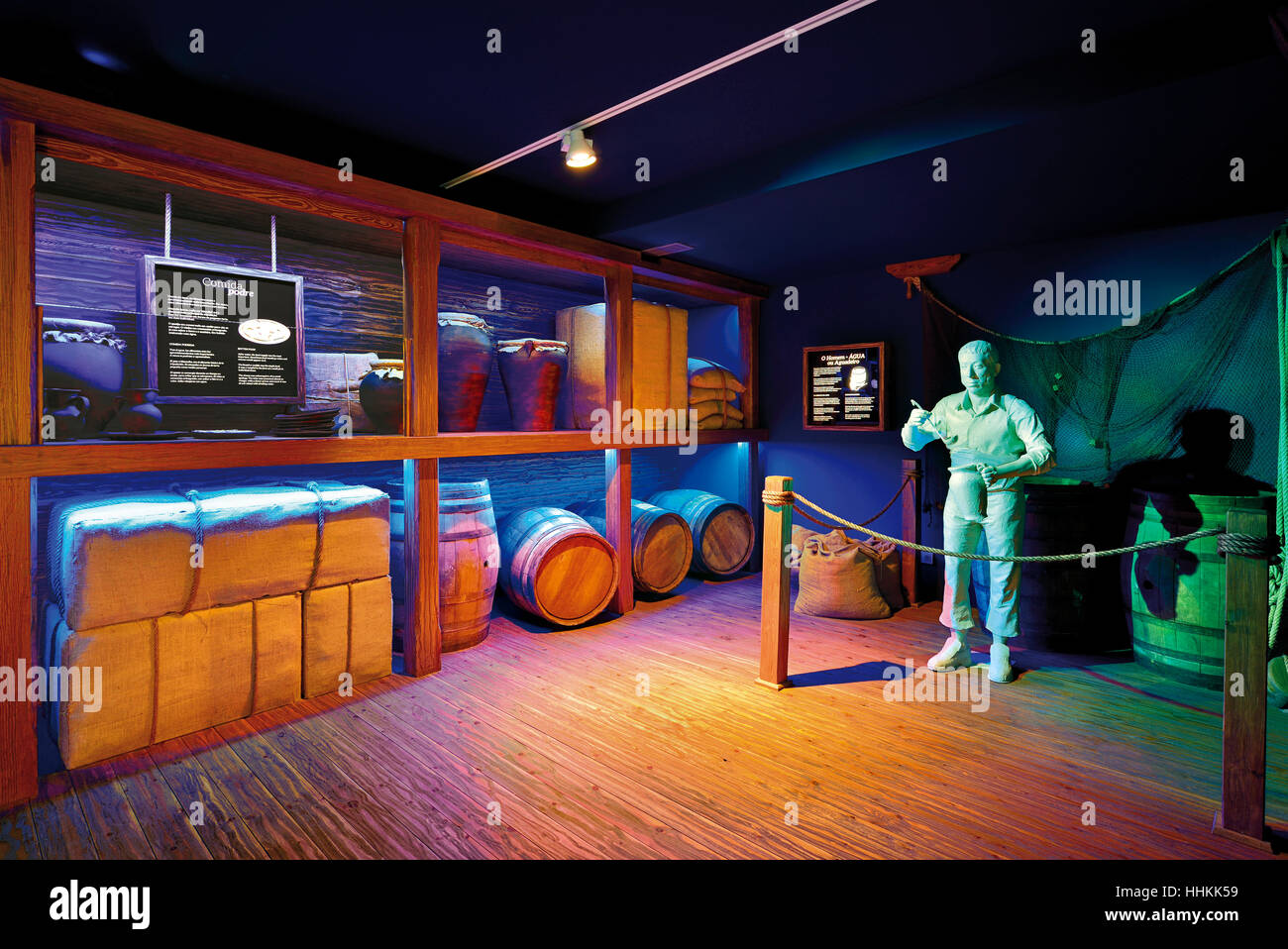Le Portugal, Campo Maior : scène de l'histoire de café dans le café interactive museum and science center de Café Delta Banque D'Images