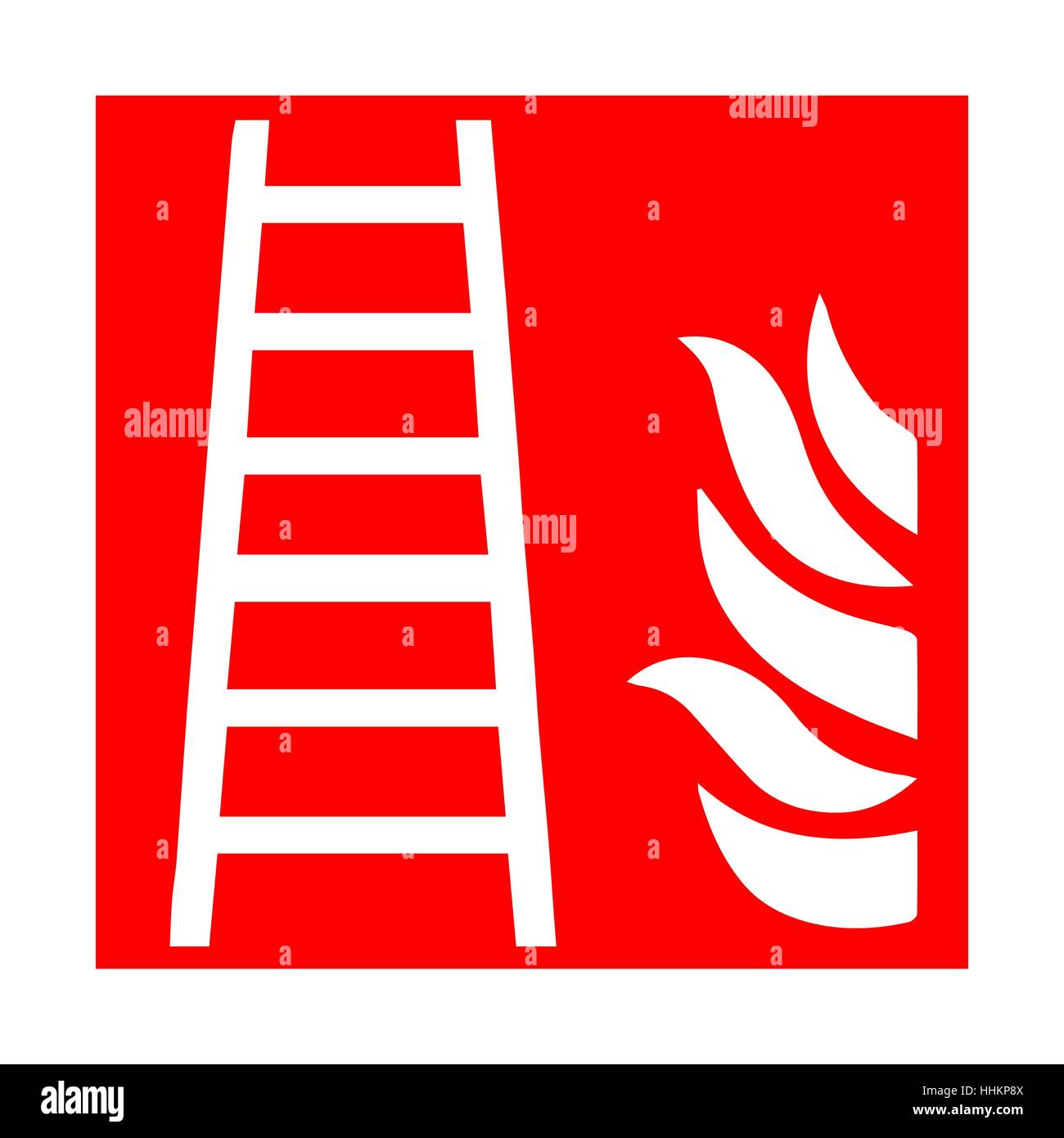 Icônes d'urgence incendie vecteur. Des signes d'évacuations. Escalier d'incendie. Illustration de Vecteur