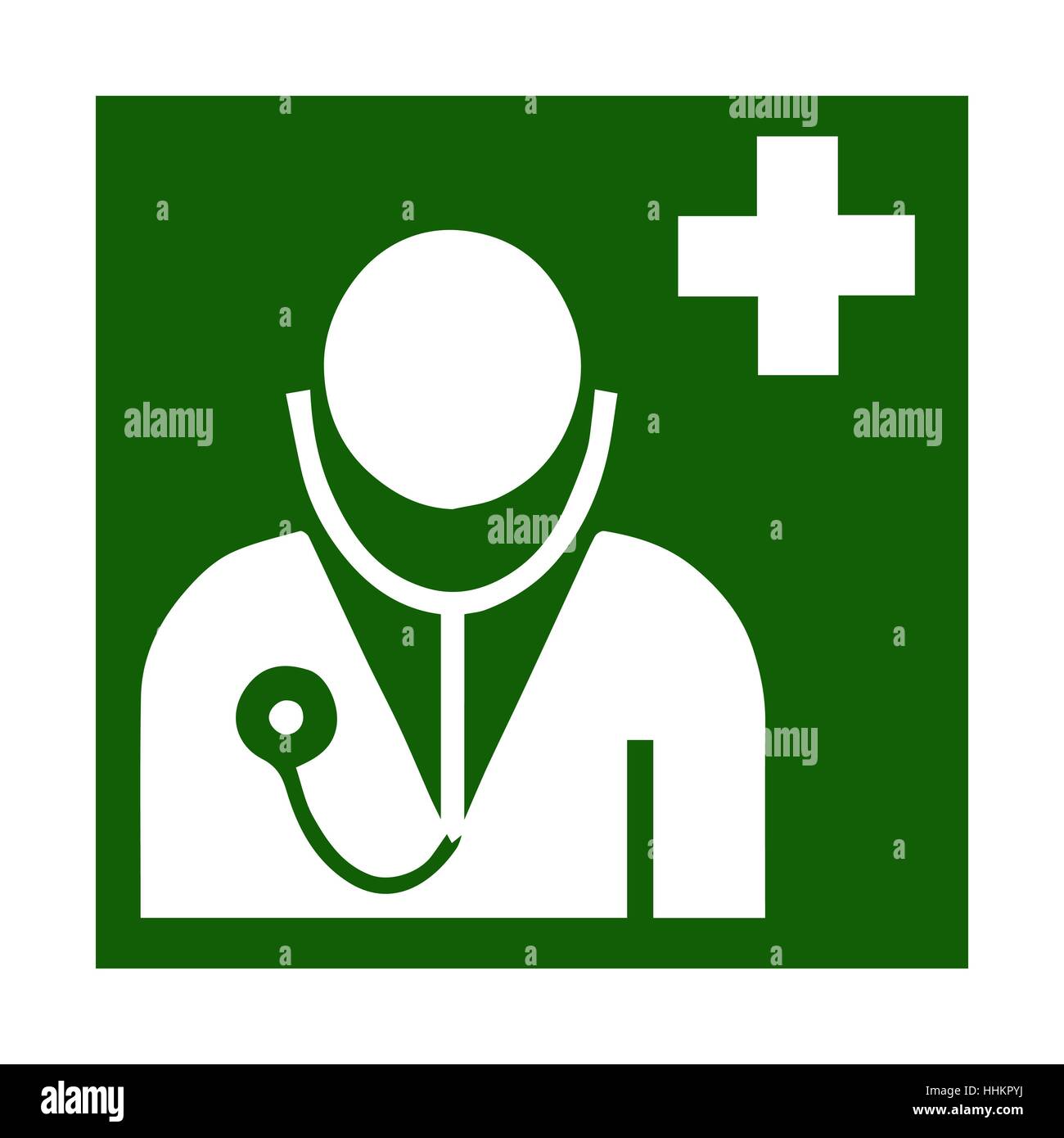 Icônes d'urgence incendie vecteur. Des signes d'évacuations. La médecine d'urgence appelez en vert. Poitrine. Médecin. Illustration de Vecteur