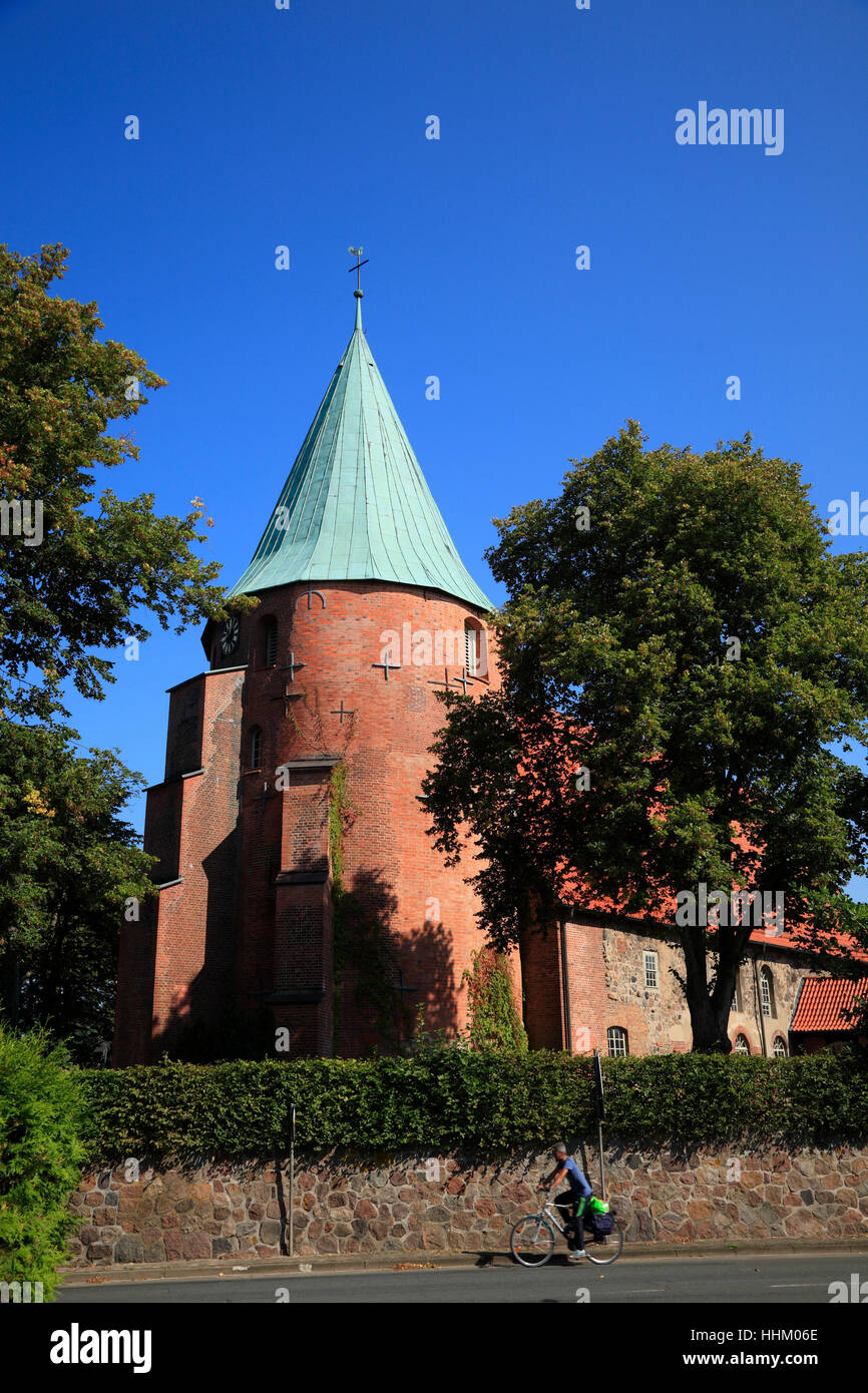 Église Saint Johannis Lueneburger Heide à Salzhausen,, Basse-Saxe, Allemagne, Europe Banque D'Images