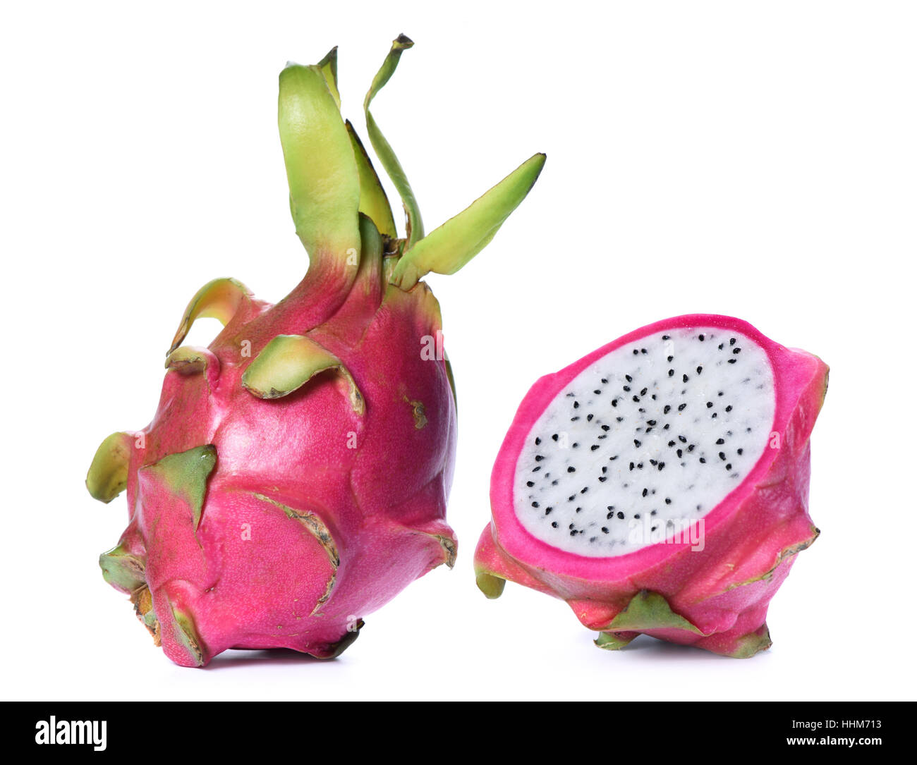 Dragon fruit isolé sur fond blanc Banque D'Images