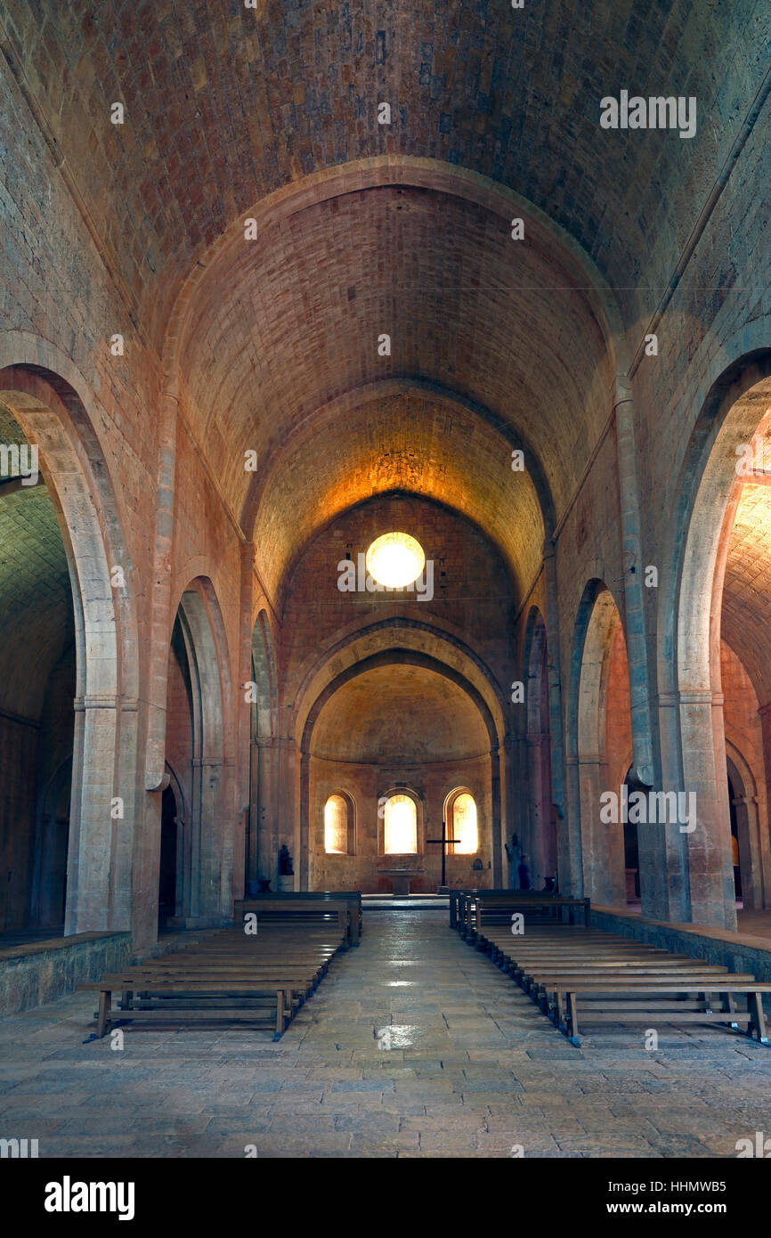 Le Thoronet Abbaye, ancienne abbaye cistercienne, Var, Provence-Alpes-Côte d'Azur, France Banque D'Images