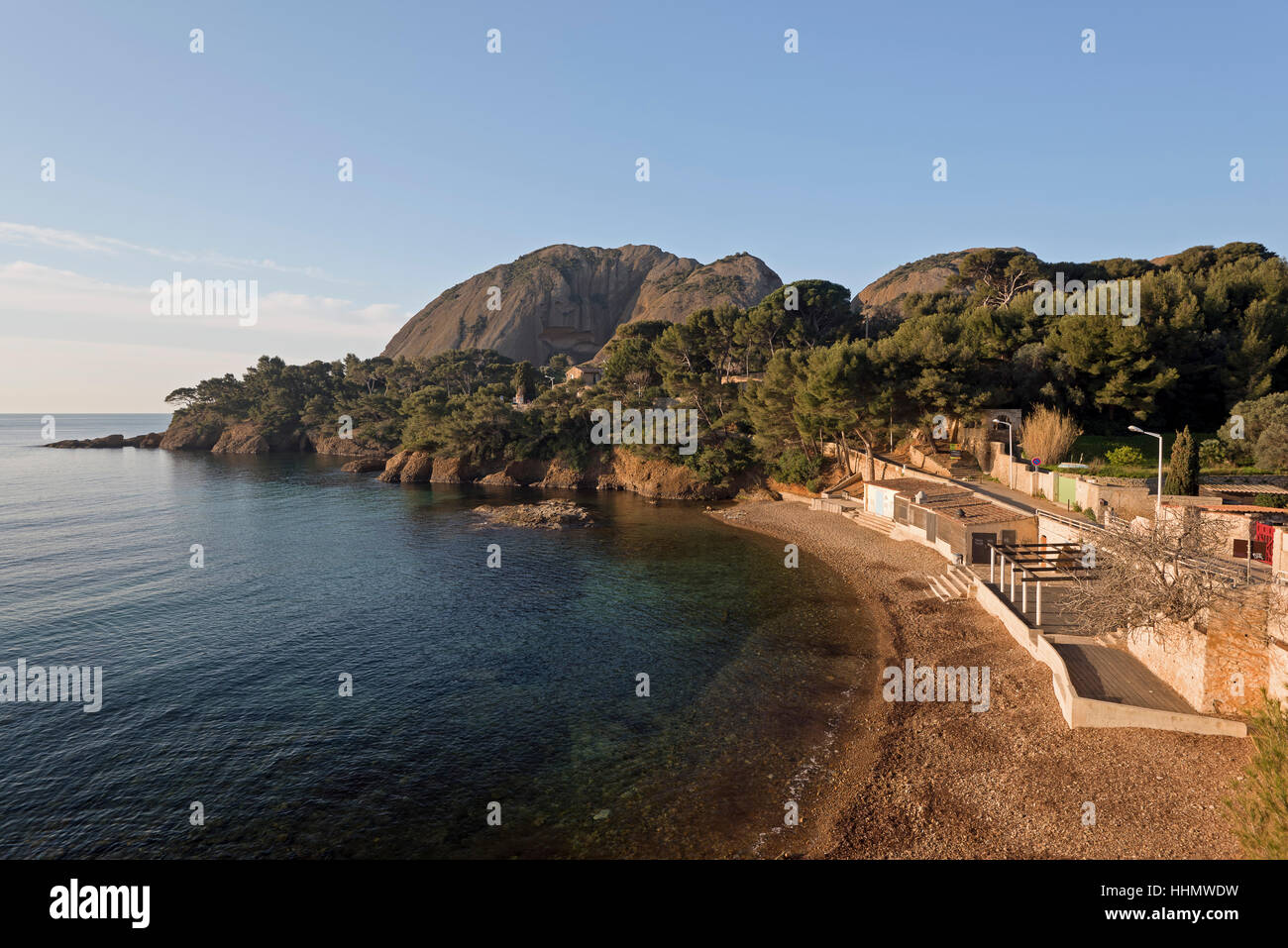 Plage de Cap de l'Aigle, La Ciotat, Provence-Alpes-Côte d'Azur, France Banque D'Images