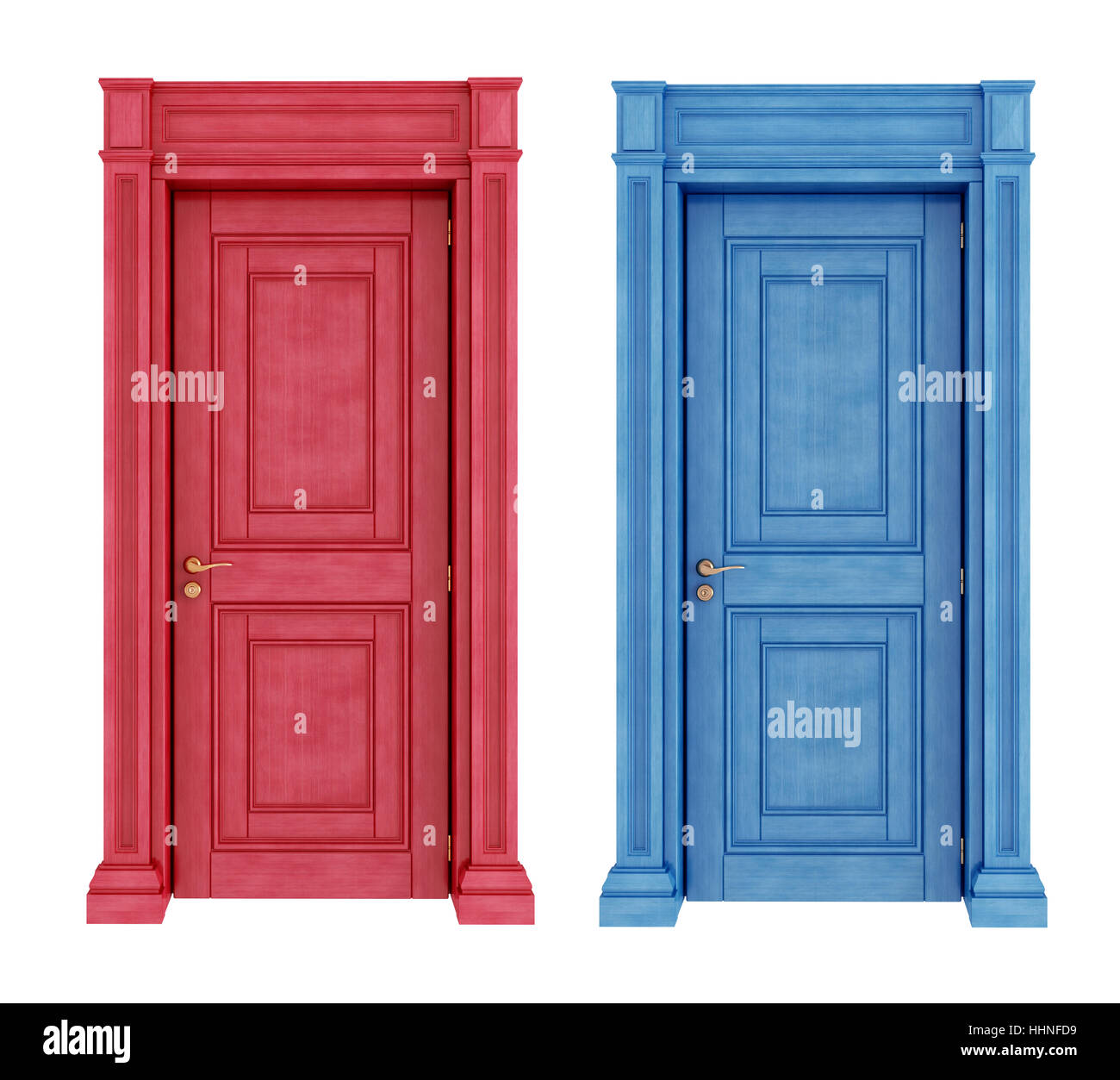 Blue, isolé, de l'intérieur, d'entrée, porte, vintage, fermé, poignée, poignée de porte, Banque D'Images