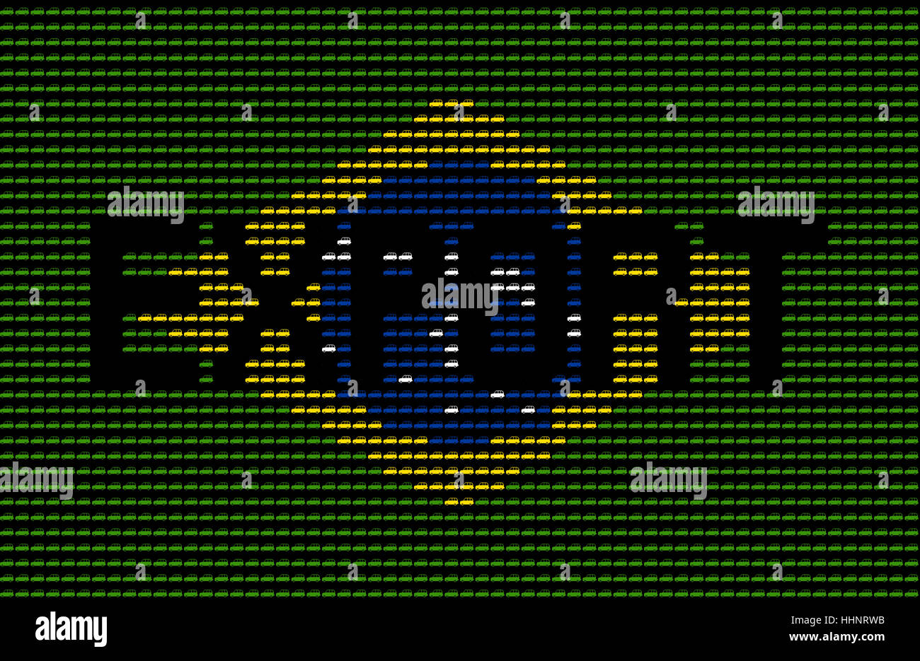 Exporter le texte sur drapeau brésilien de wagons illustration Banque D'Images