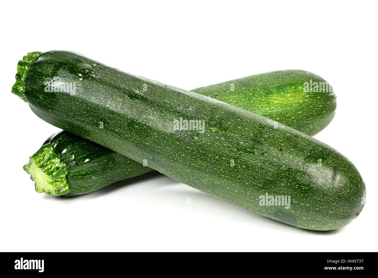 Courgettes isolé sur fond blanc Banque D'Images