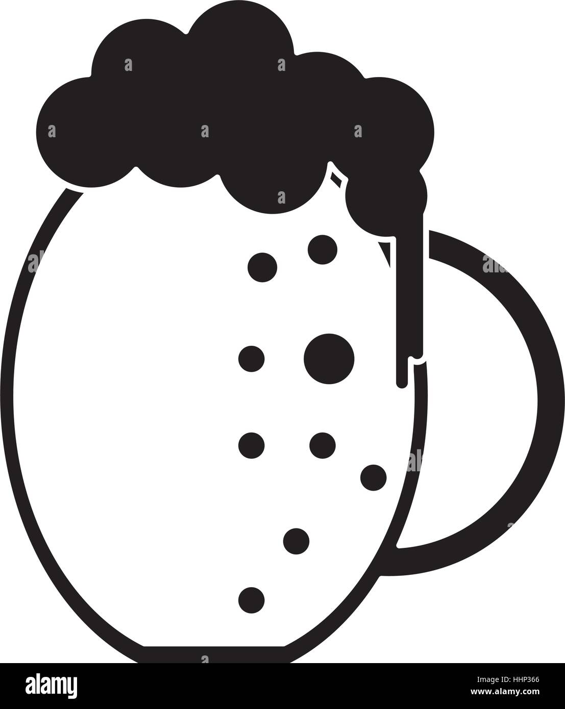 Silhouette st patrick jour froid bière jar Illustration de Vecteur