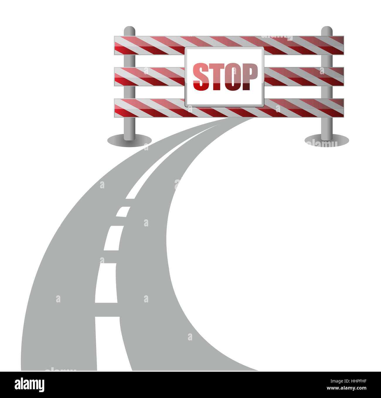 Danger, modèle, design, projet, concept, plan, projet, avenir, asphalte, fermé, Banque D'Images