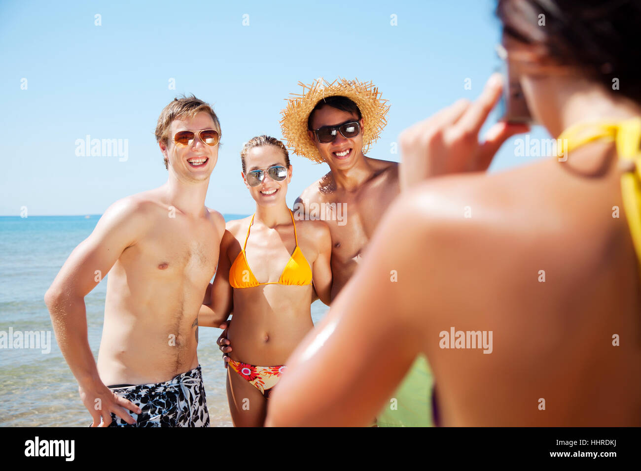 L'amitié, maison de vacances, vacances, vacances, vacances, plage, mer, la plage, Banque D'Images