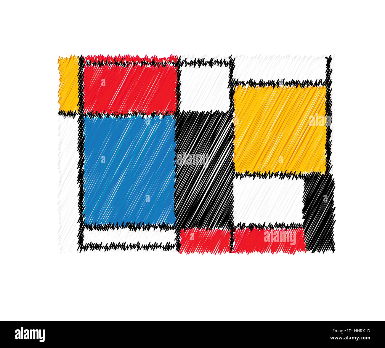 Affiche, print, motif, optique, rectangle, pop, rouge, bleu, l'art, la mode, Banque D'Images