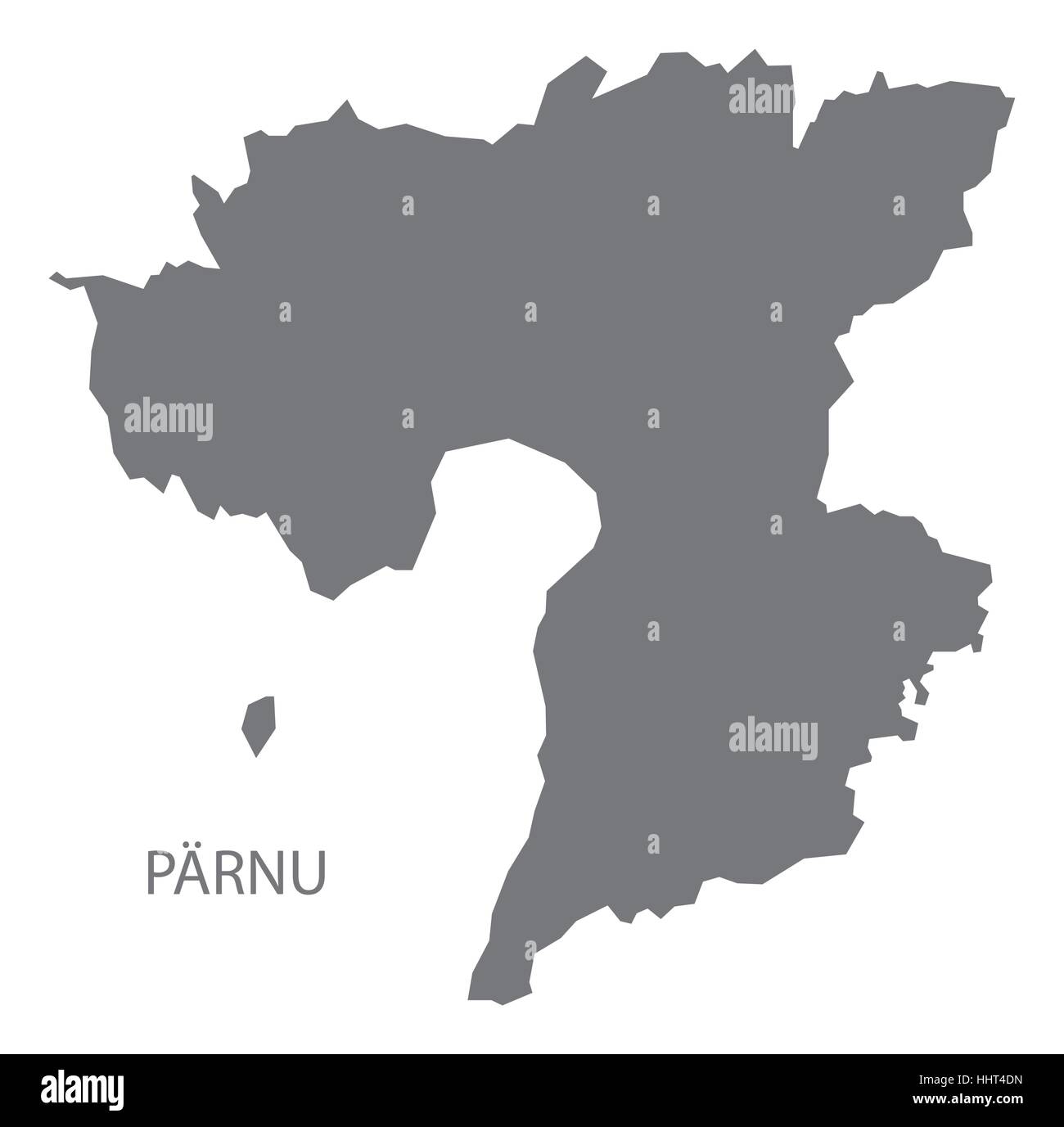 Parnu Estonie Map en gris Illustration de Vecteur