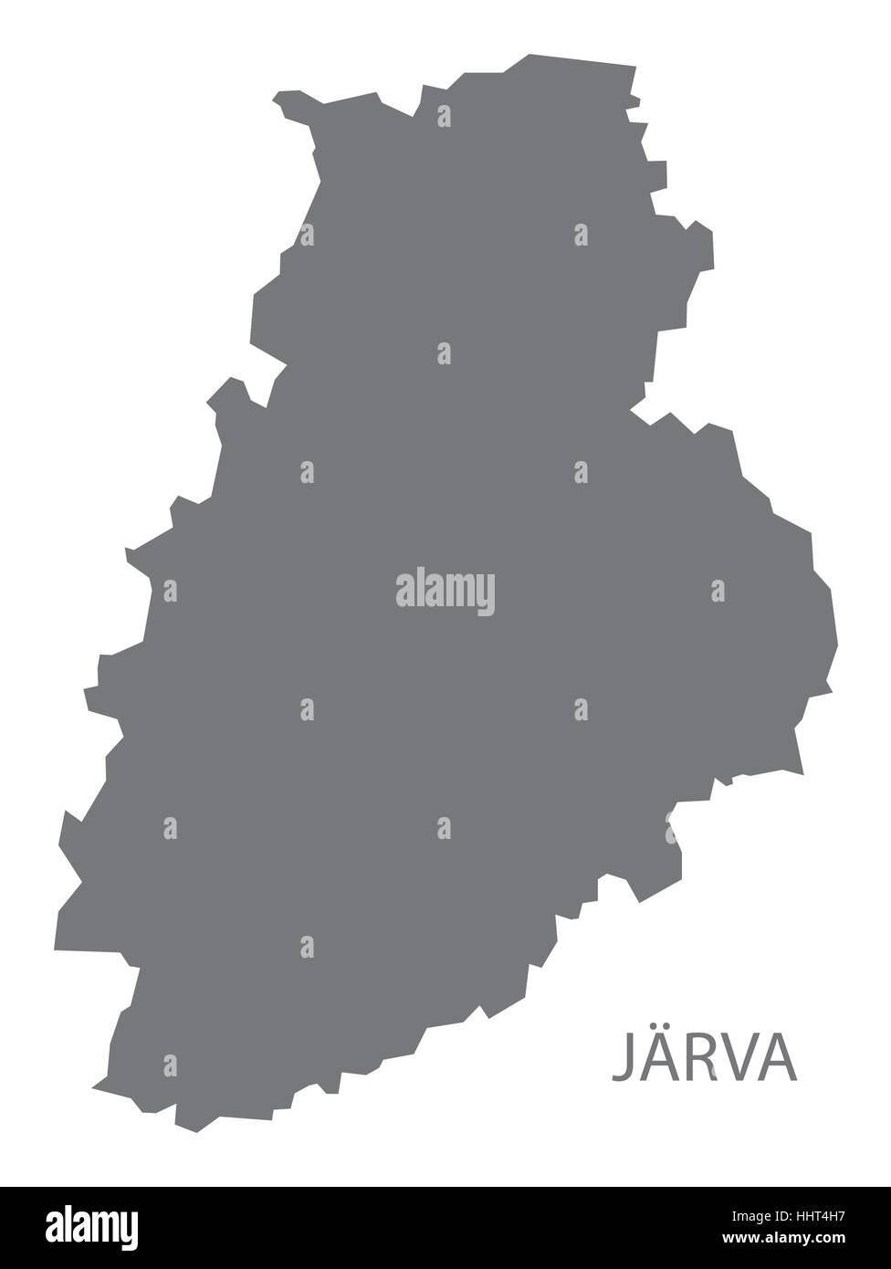 Jarva Estonie Map en gris Illustration de Vecteur