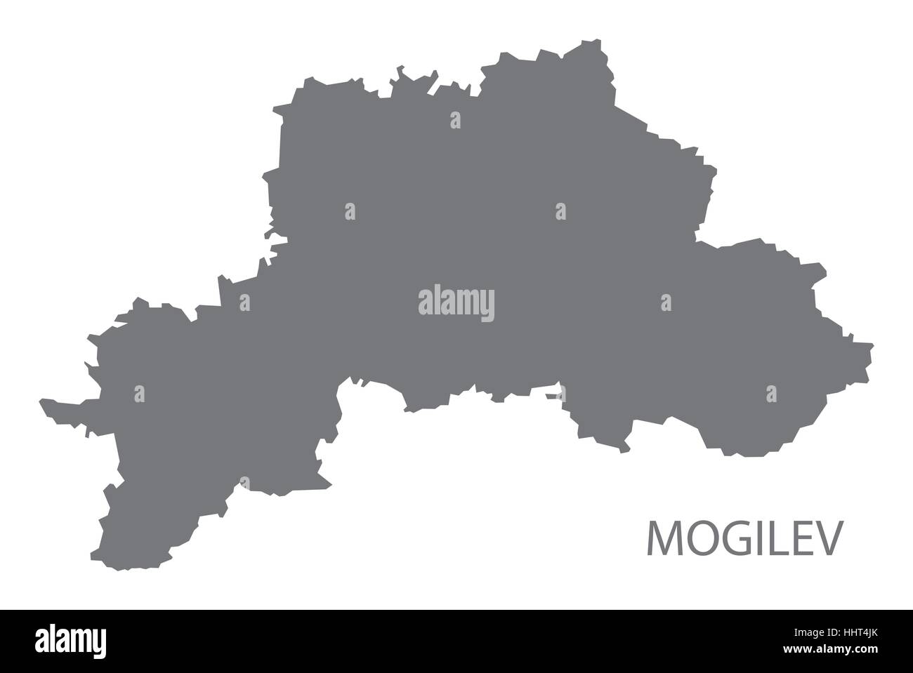 Mogilev Belarus Map en gris Illustration de Vecteur
