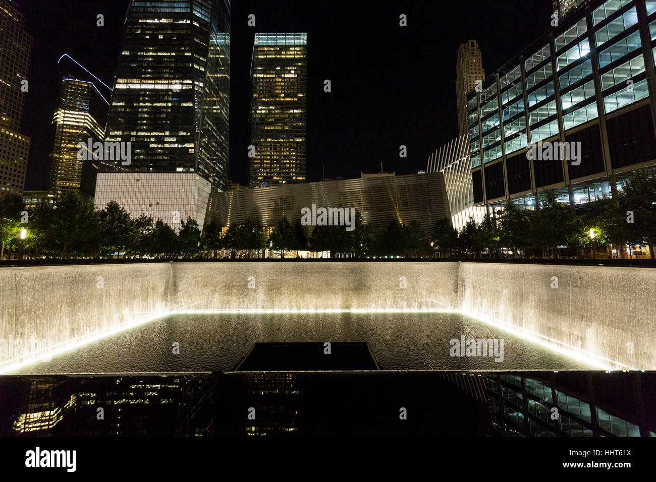 9/11 Memorial. World Trade Center. Aug, 2016. New York City, États-Unis Banque D'Images