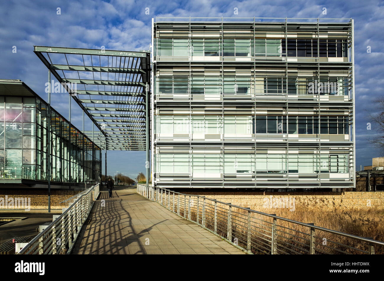 Broers Bâtiment à l'Université de Cambridge a ouvert le Forum Hauser 2010 est sur le site de Cambridge de l'Ouest. Wilkinson Eyre Architects Architectes avec Archial Banque D'Images