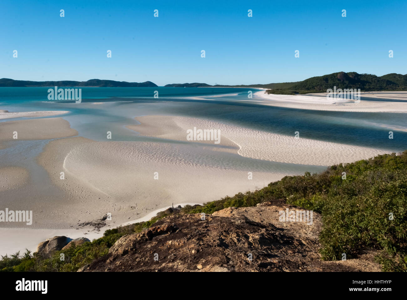 Whitsundays Island white beach, Australie Banque D'Images