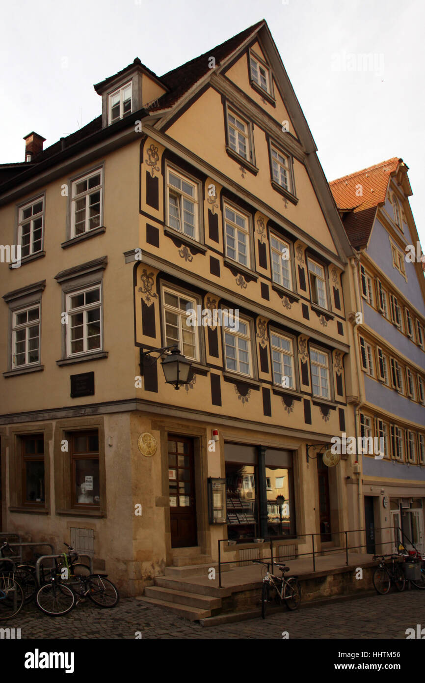Goethe a vécu ici - cotta chambre Tübingen Banque D'Images