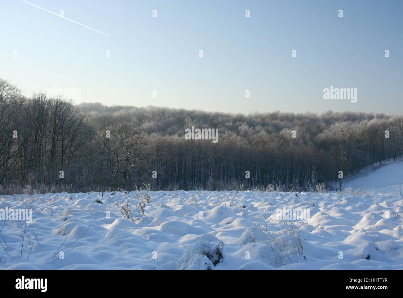 Hiver, froid, hiver, Paysage, Neige, paysage, campagne, nature, Hill, Banque D'Images