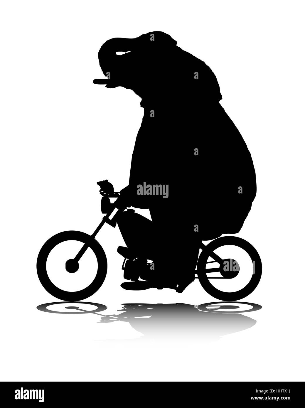 L'amitié, l'éléphant, l'illustration, la tolérance, la souris, silhouette, différence, Banque D'Images