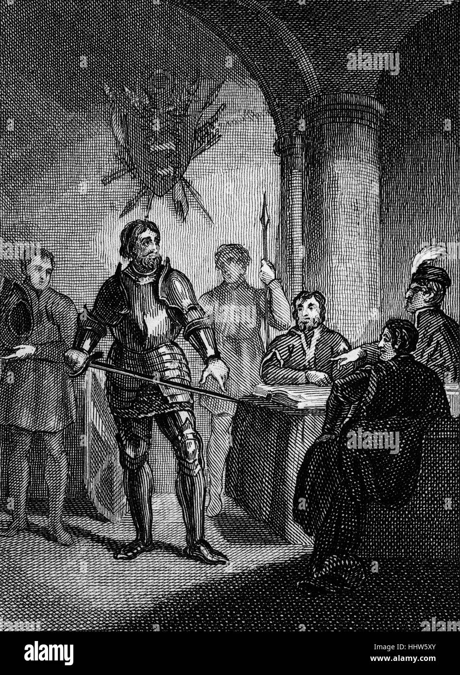 John Dudley, premier duc de Northumberland (1504 - 1553), général anglais, l'amiral et homme politique, qui a conduit le gouvernement du jeune roi Édouard VI à partir de 1550 jusqu'à sa mort en 1553. Il a affirmé que sa demande de Lady Jane Grey doit réussir comme reine. Banque D'Images