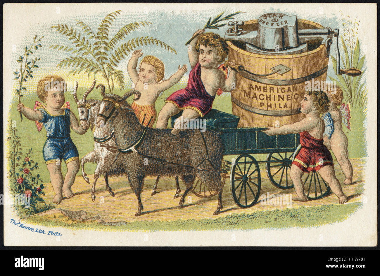American Machine Co., Phila. L'Étoile de la glace congélateur" (avant) - Accessoires de maison les cartes commerciales Banque D'Images