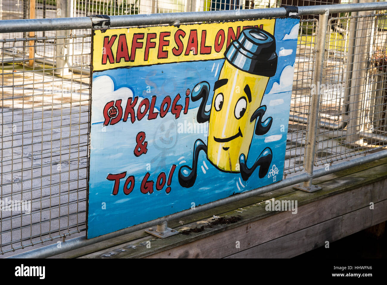 Panneau de l'école de Copenhague Banque D'Images