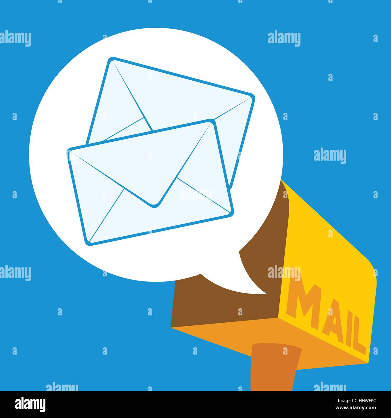 Nouvelle boîte aux lettres électroniques lus avec vector illustration Illustration de Vecteur