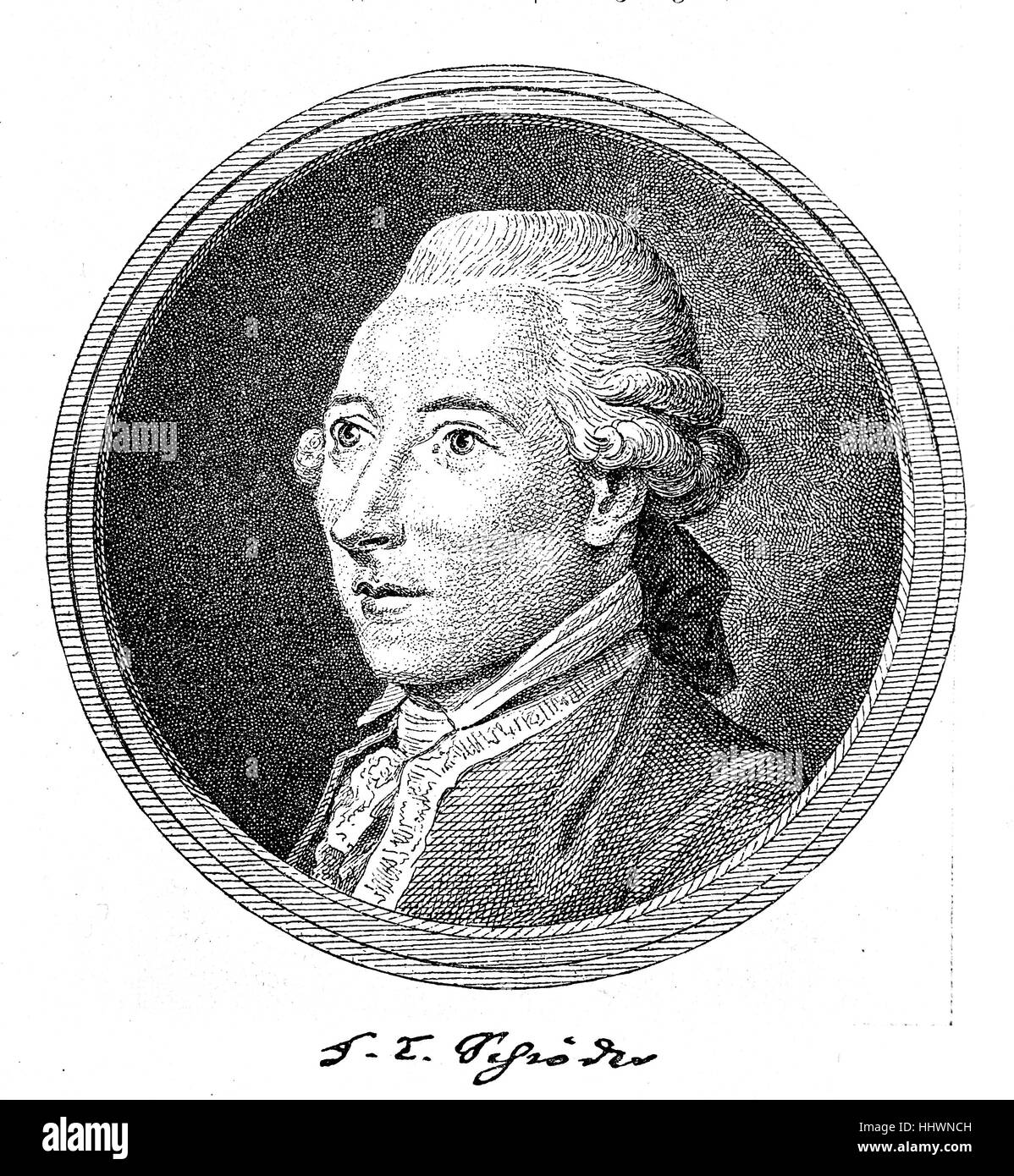 Friedrich Ludwig Schroeder,3 Novembre 1744 - 3 septembre 1816, un acteur allemand, gestionnaire, dramaturge et d'éminents chef maçonnique, image historique ou illustration, publié 1890, l'amélioration numérique Banque D'Images