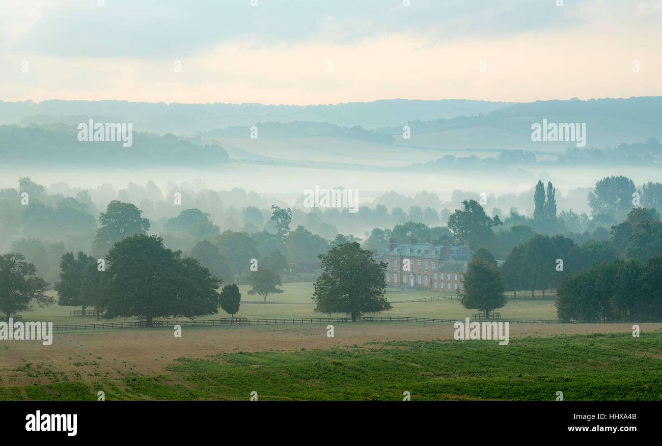 Les Kent Downs, une région d'une beauté naturelle nr Godmersham, Kent. Banque D'Images