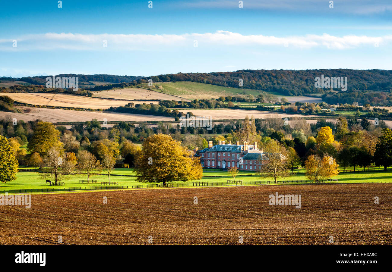 Les Kent Downs, une région d'une beauté naturelle nr Godmersham, Kent. Banque D'Images