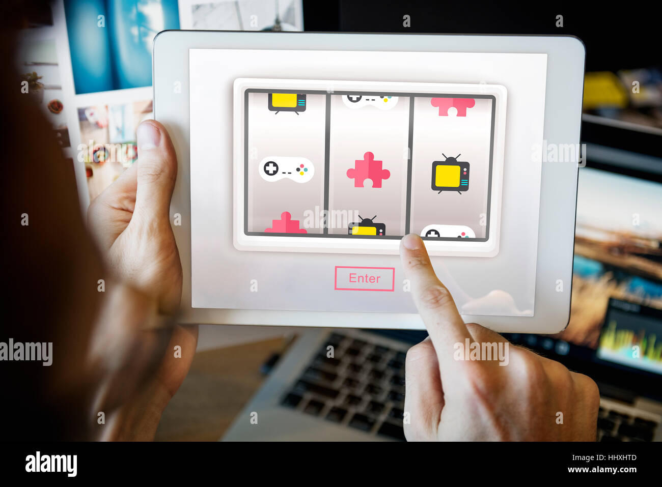 Jouissance divertissement jeu amusant Concept Banque D'Images