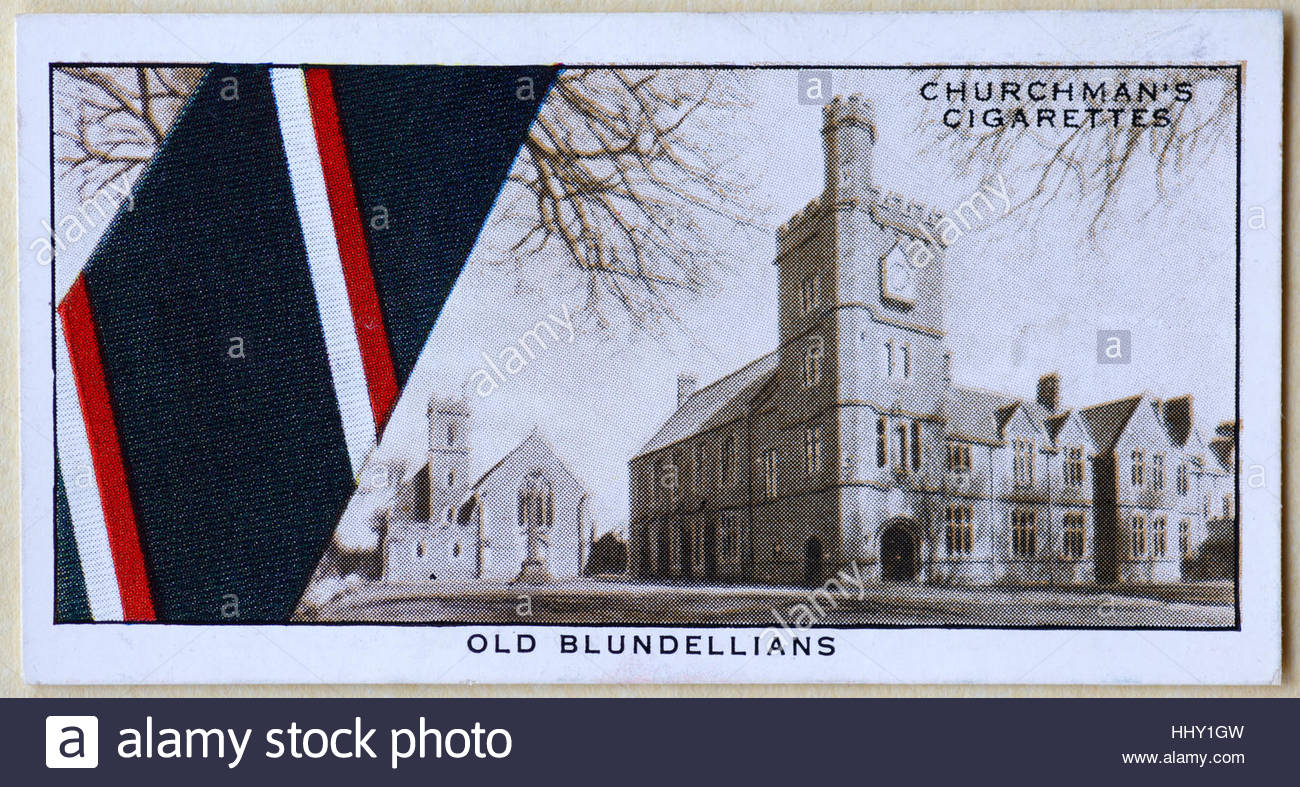 Ancienne Blundellians School tie Banque D'Images