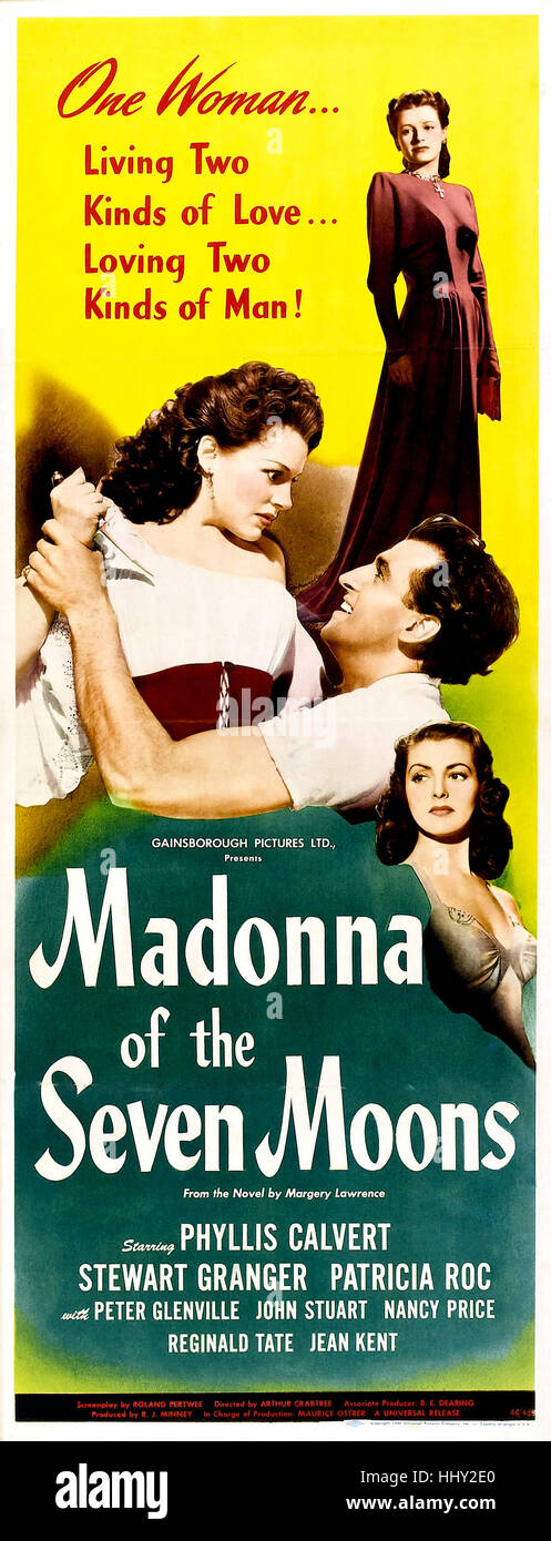MADONNA DES SEPT LUNES 1945 Gainsborough Pictures film avec Phyllis Calvert et Stewart Grainger Banque D'Images