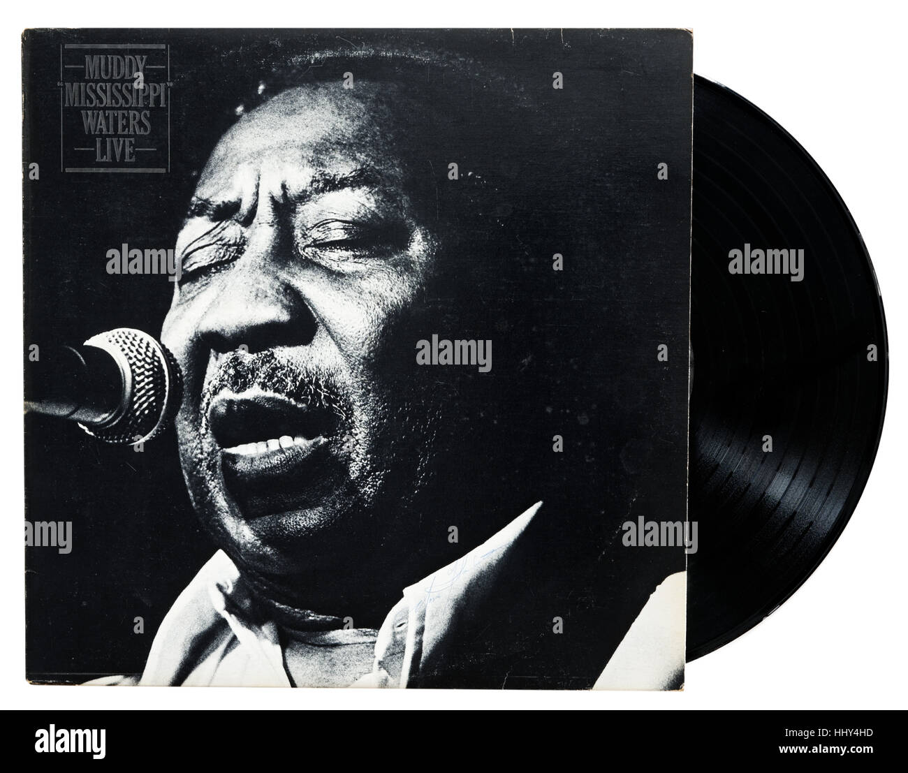 Muddy Waters Muddy album vinyle 'Mississippi' Waters Live Banque D'Images